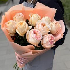 Букет из эквадорских роз Крем Экспрешн (Cream Expression), 9 штук