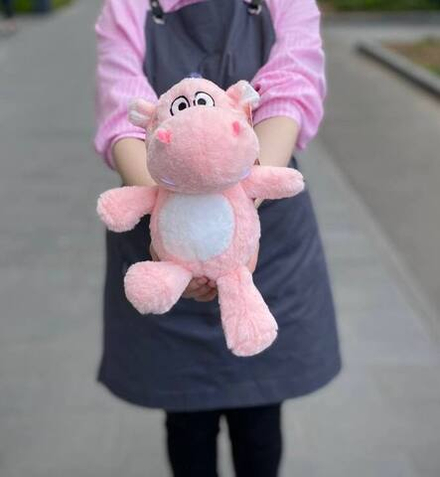 Мягкая игрушка "Розовый бегемот"