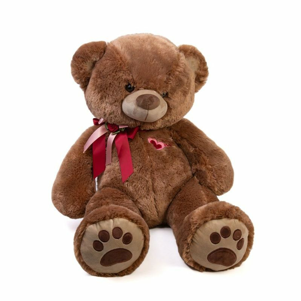 Большой плюшевый медведь 90 см с бантом - РИМСКАЯ РОЗА фото №2