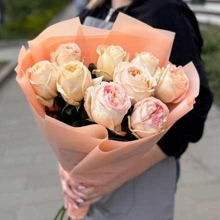 Букет из эквадорских роз Крем Экспрешн (Cream Expression), 9 штук