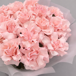 Большой букет из розовых французских роз - РИМСКАЯ РОЗА фото №4