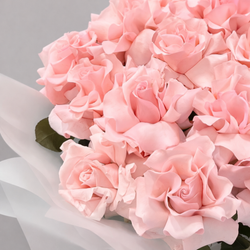 Большой букет из розовых французских роз - РИМСКАЯ РОЗА фото №5