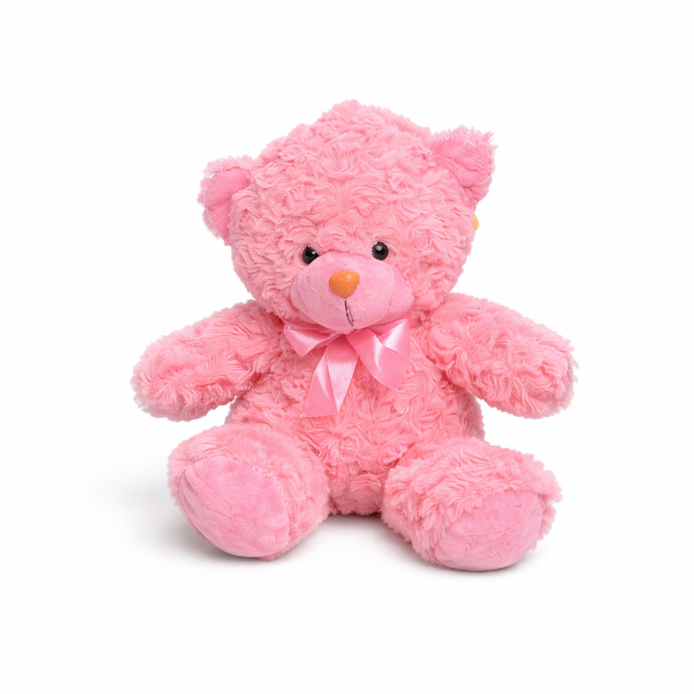 Розовый плюшевый мишка 25 см - РИМСКАЯ РОЗА фото №2