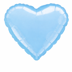 Шар фольгированный «Голубое сердце» 43 см с гелием - РИМСКАЯ РОЗА фото №2