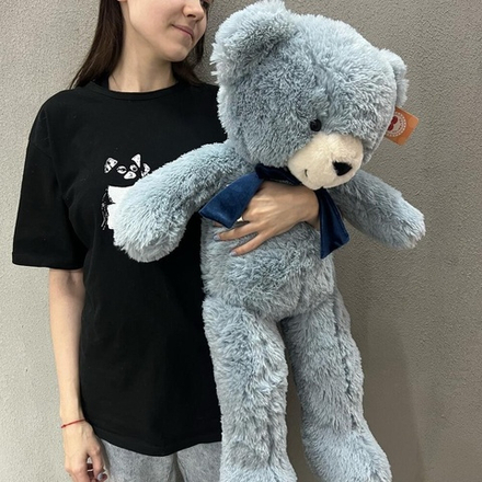 Плюшевый мишка голубой