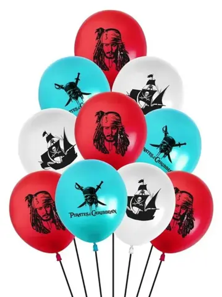 Воздушные шары Джек Воробей 10 штук