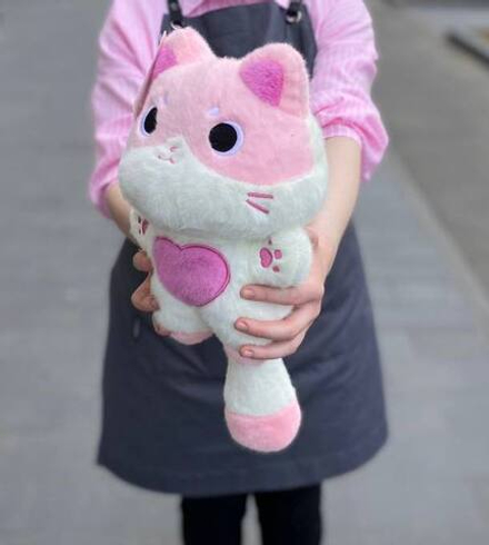 Мягкая игрушка "Розовая кошка"