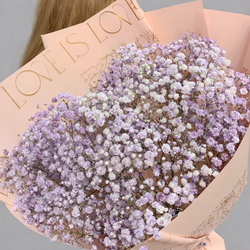 Монобукет из сиреневой гипсофилы - РИМСКАЯ РОЗА фото №4