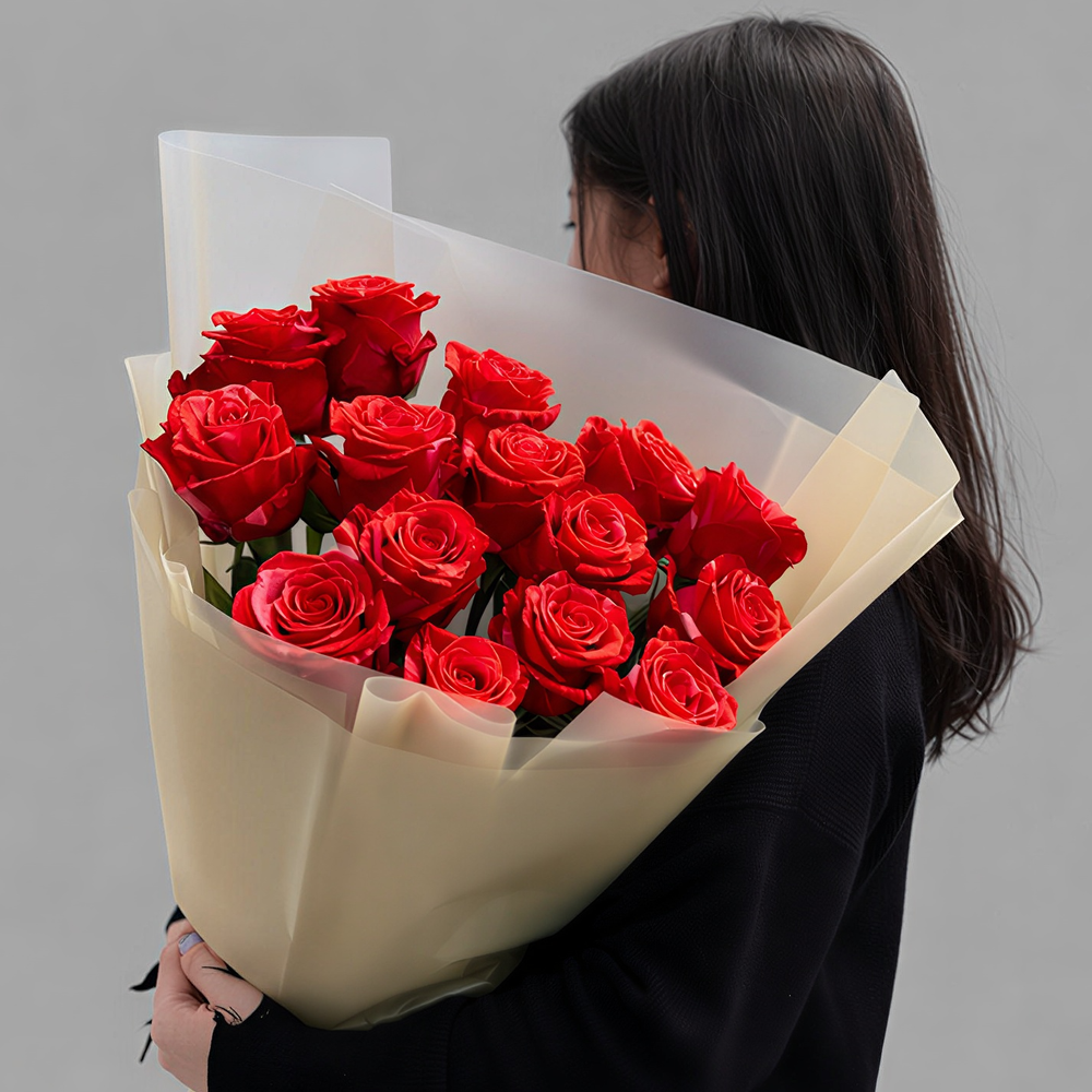 Монобукет из эквадорских роз Wild Cat - РИМСКАЯ РОЗА фото №3