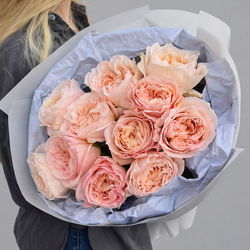 Букет из эквадорских роз Tie-Dye (Тай-Дай) в дизайнерской упаковке - РИМСКАЯ РОЗА фото №3