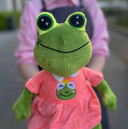 Мягкая игрушка "Лягушка в платье"
