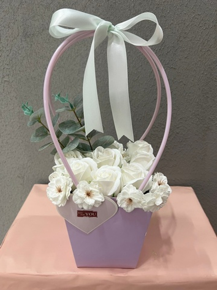 Мыльный букет корзинка цветов