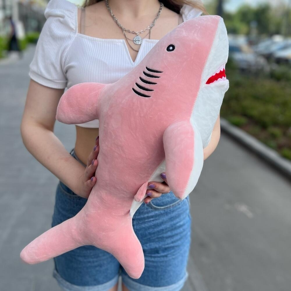Розовая акула мягкая игрушка