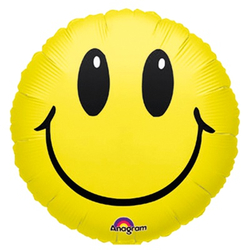 Шар круглый фольгированный Смайлик / Улыбка - РИМСКАЯ РОЗА фото №2