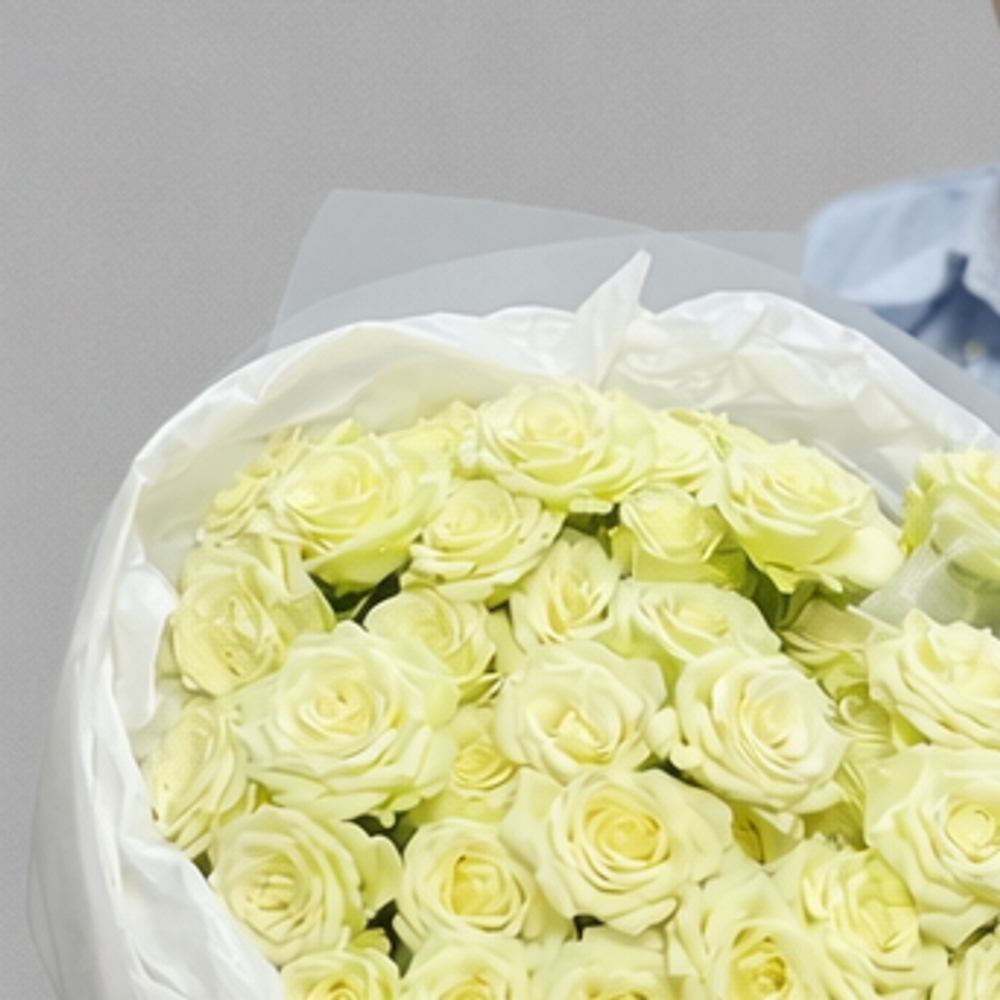 Монобукет из кустовых роз 15 штук - РИМСКАЯ РОЗА фото №4