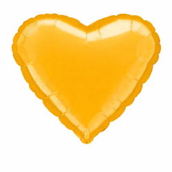 Шар фольгированный «Жёлтое сердце» 43 см с гелием - РИМСКАЯ РОЗА фото №2