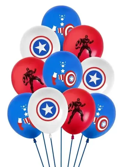 Воздушные шары Капитан Америка 10 штук