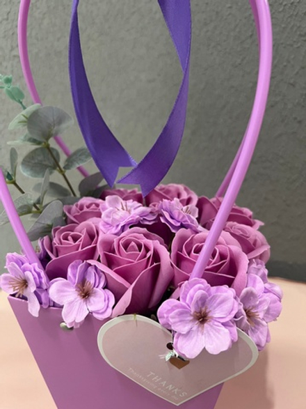 Мыльная корзинка с цветами