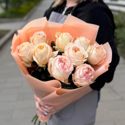 Букет из эквадорских роз Крем Экспрешн (Cream Expression), 9 штук фото №3