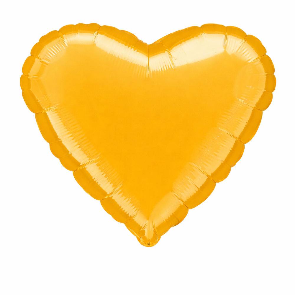 Шар фольгированный «Жёлтое сердце» 43 см с гелием - РИМСКАЯ РОЗА фото №2