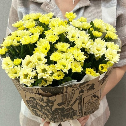 Букет из ромашковой сантини