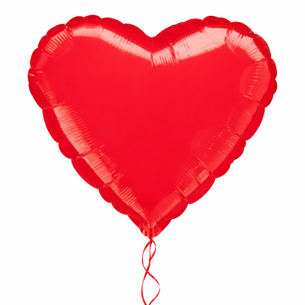 Шар фольгированный «Красное сердце» 43 см с гелием