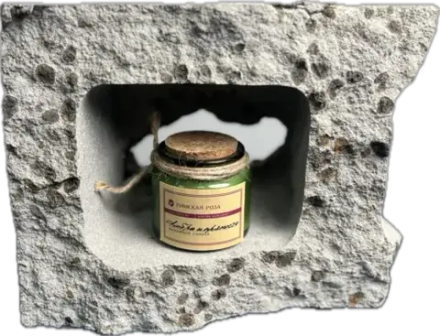 РИМСКАЯ РОЗА свеча handmade "Амбра и пряности" 75 мл