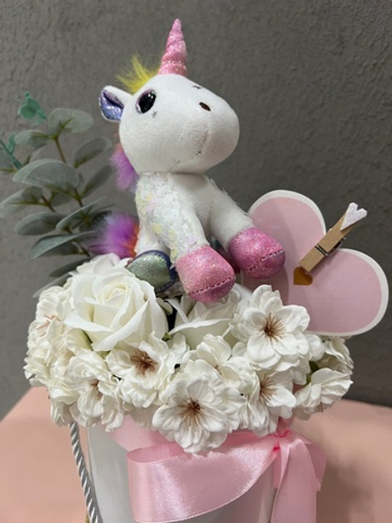 Мыльный букет с единорогом