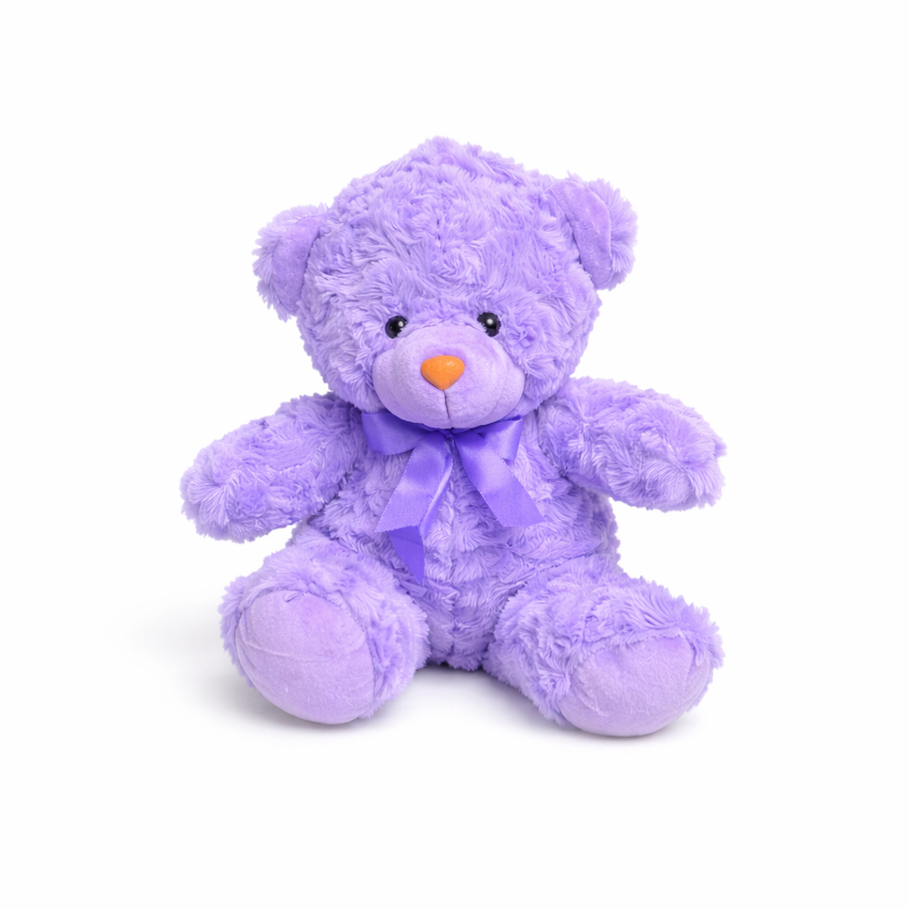 Фиолетовый плюшевый мишка 25 см - РИМСКАЯ РОЗА фото №2