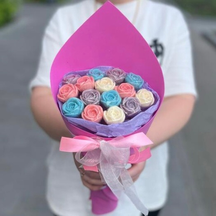 Букет из шоколадных роз 15 штук