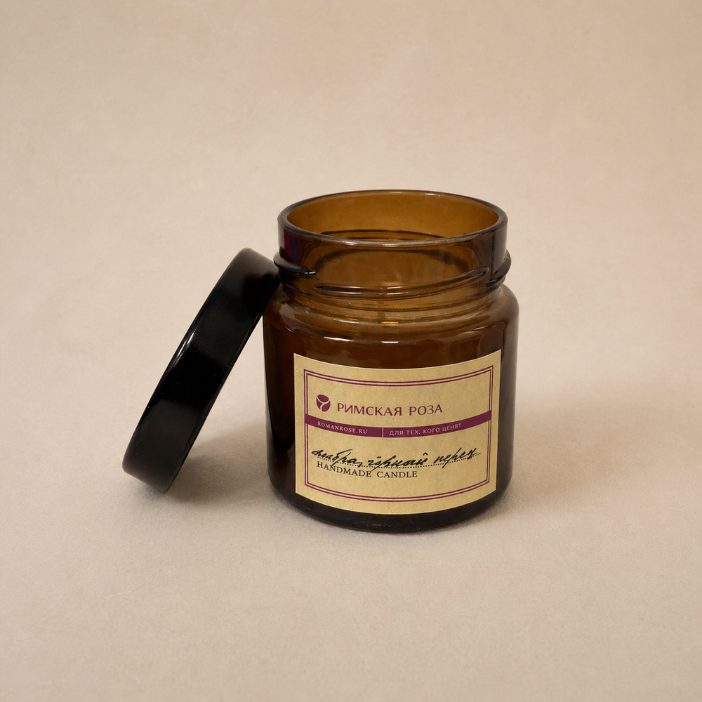 Свеча РИМСКАЯ РОЗА black pepper, ambra