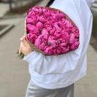 Букет из розовых пионов премиум 25 штук