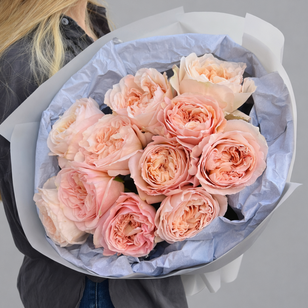 Букет из эквадорских роз Tie-Dye (Тай-Дай) в дизайнерской упаковке - РИМСКАЯ РОЗА фото №3