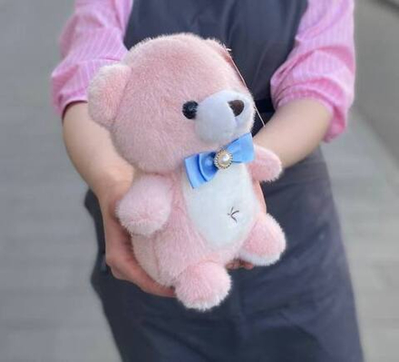 Мягкая игрушка "Плюшевый мишка" (розовый)