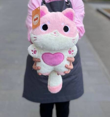 Мягкая игрушка "Розовая кошка"