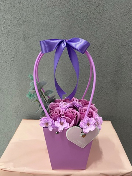 Мыльная корзинка с цветами