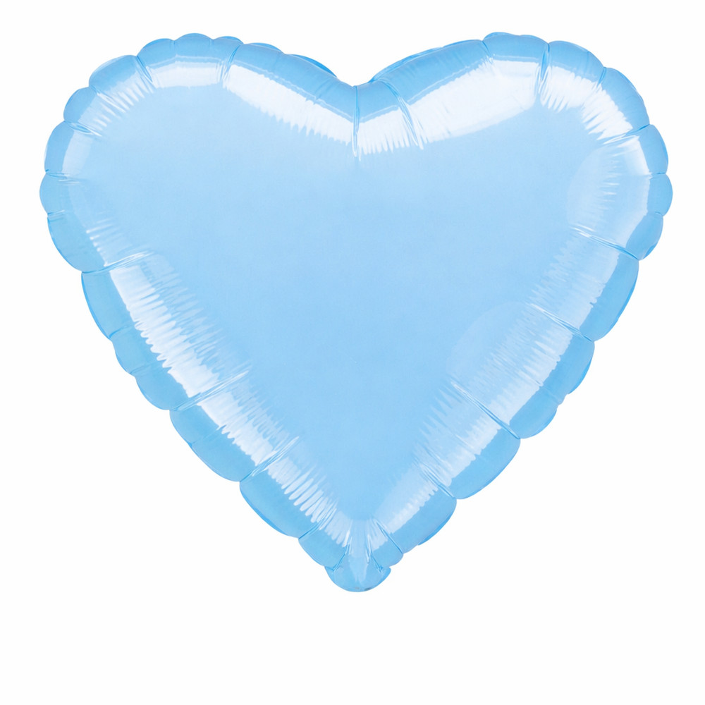 Шар фольгированный «Голубое сердце» 43 см с гелием - РИМСКАЯ РОЗА фото №2