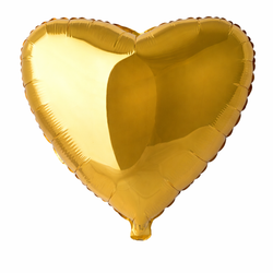 Шар фольгированный «Золотое сердце» 45 см с гелием - РИМСКАЯ РОЗА фото №2