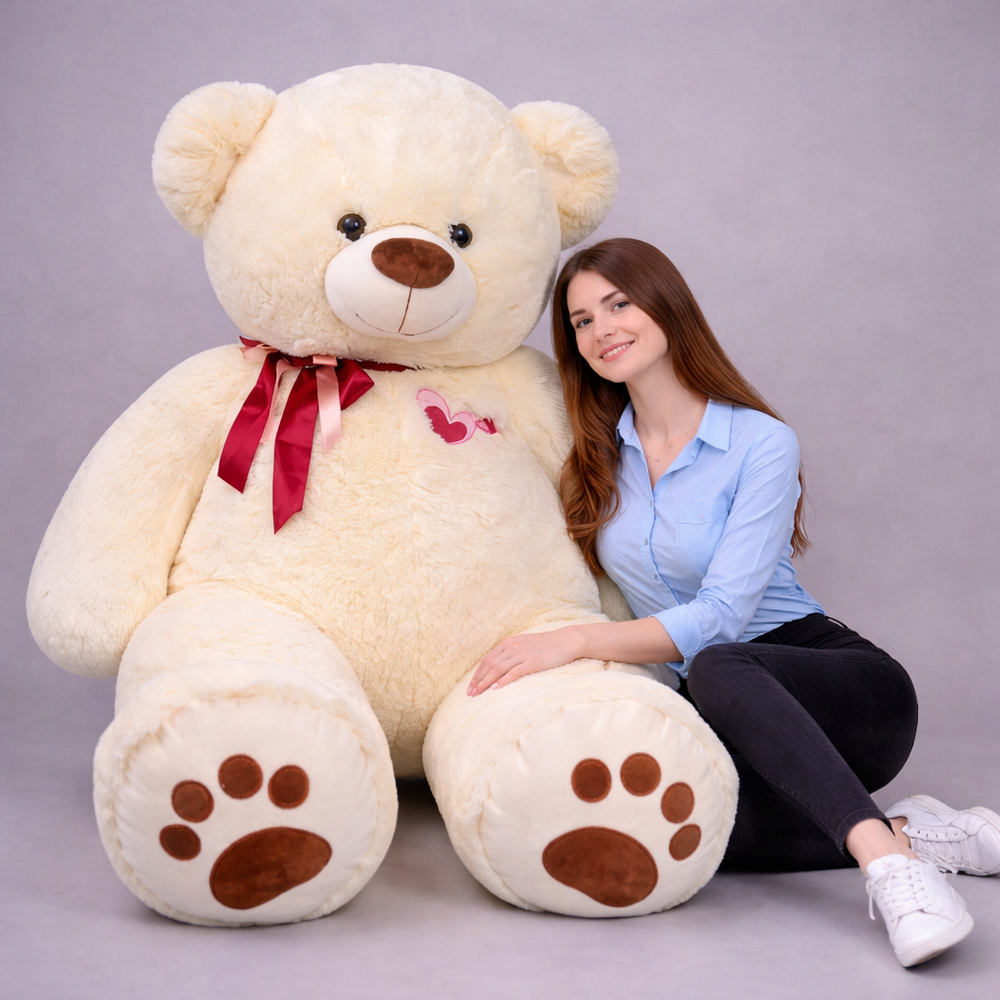 Мягкая игрушка Мишка бежевый 200 см - РИМСКАЯ РОЗА фото №1