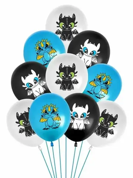 Воздушные шары Как приручить дракона 10 штук
