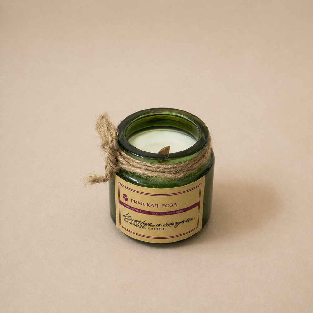 Ароматическая свеча РИМСКАЯ РОЗА citrus, patchouli (цитрус и пачули) - РИМСКАЯ РОЗА фото №2
