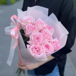 Розовые пионовидные розы Pink Ohara с насыщенным ароматом пиона